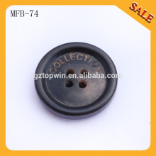 MFB74 Custom different size black plastic resin clothing buttons